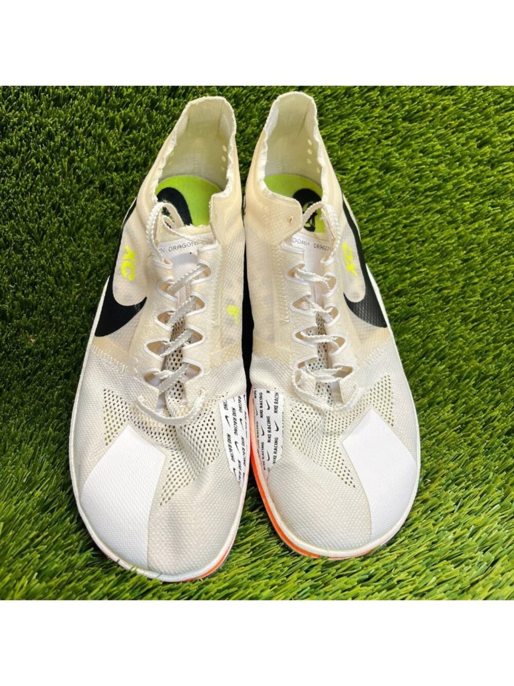Nike ZoomX Dragonfly XC Mens Size 11.5 White Orange Running Track & Field Spikes - Picture 9 of 14